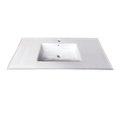 Fauceture LBT372271 37-Inch Ceramic Vanity Top, 1-Hole, White LBT372271